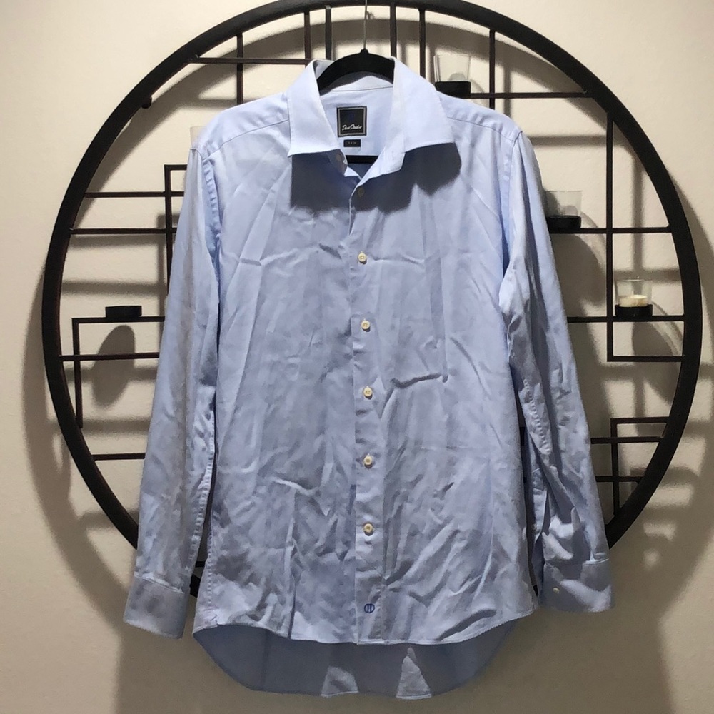 Men’s David Donahue Blue Button Down